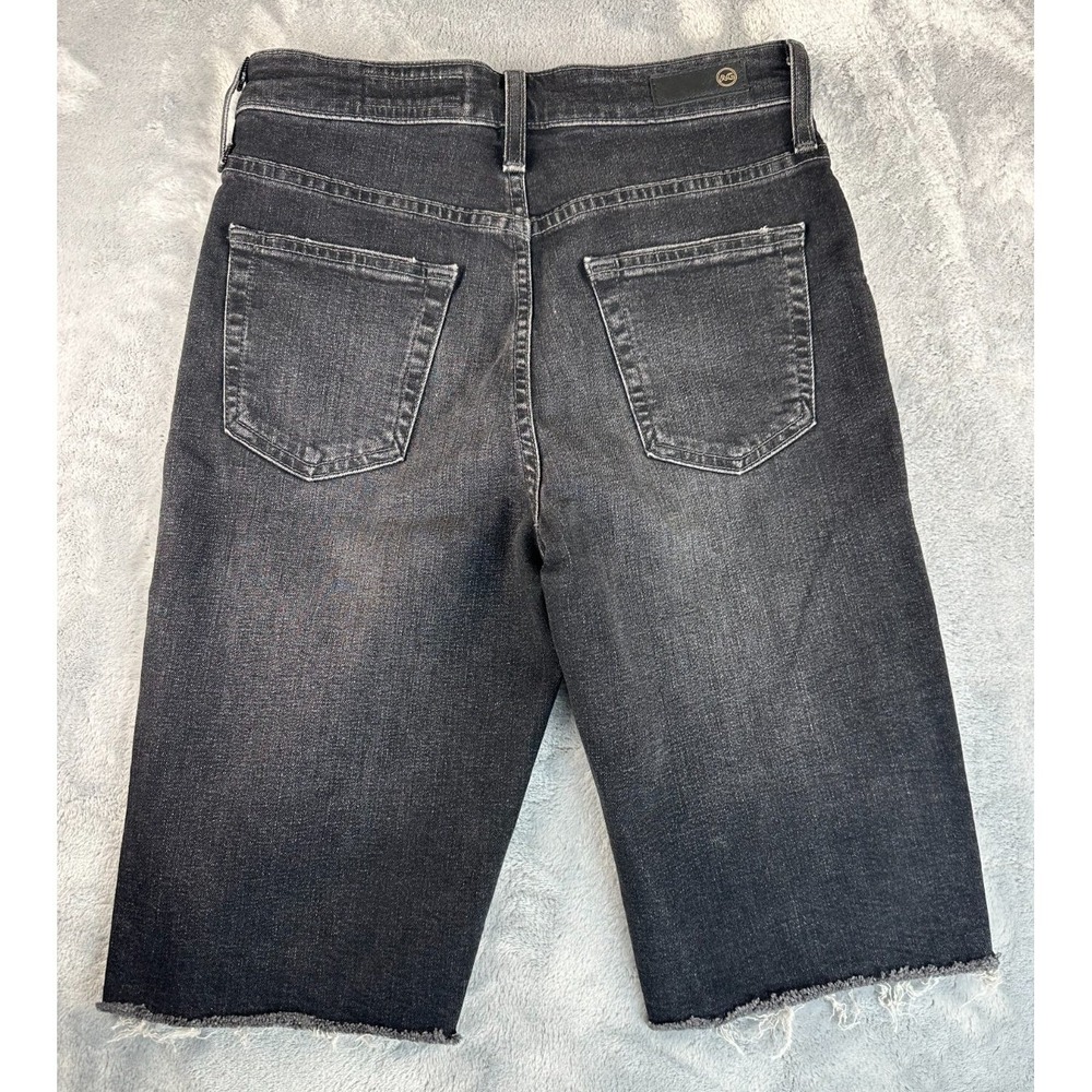 AG Adriano Goldschmied Chrissy Vintage Bermuda Jorts Womens 25 Black Distressed - Picture 3 of 12